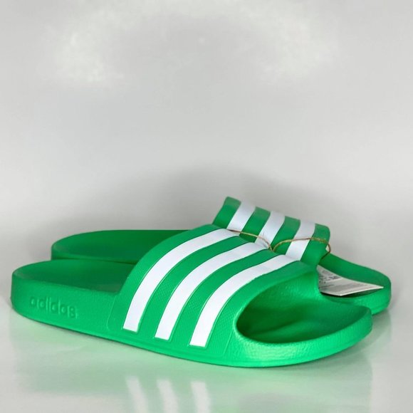 adidas adilette aqua slides green